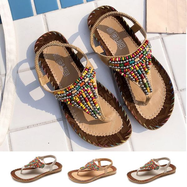 muqgew plus size sandals women ladies summer string bead flat ankle vintage leather footwear casual beach shoes sandals women, Black
muqgew plus size sandals women ladies summer string bead flat ankle vintage leather footwear casual beach shoes sandals women, Black