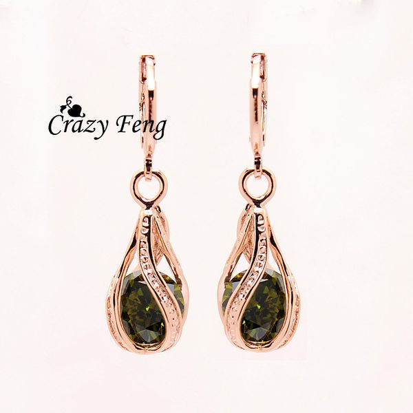 trendy new women's rose gold color water drop cz crystal pierced dangle drop earrings jewelry gift, Silver
trendy new women's rose gold color water drop cz crystal pierced dangle drop earrings jewelry gift, Silver