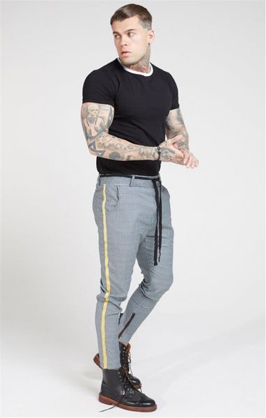 mens designer plaid printed pencil pants fashion panelled contrast color long pants casual slim zipper pants male clothing, Black
mens designer plaid printed pencil pants fashion panelled contrast color long pants casual slim zipper pants male clothing, Black