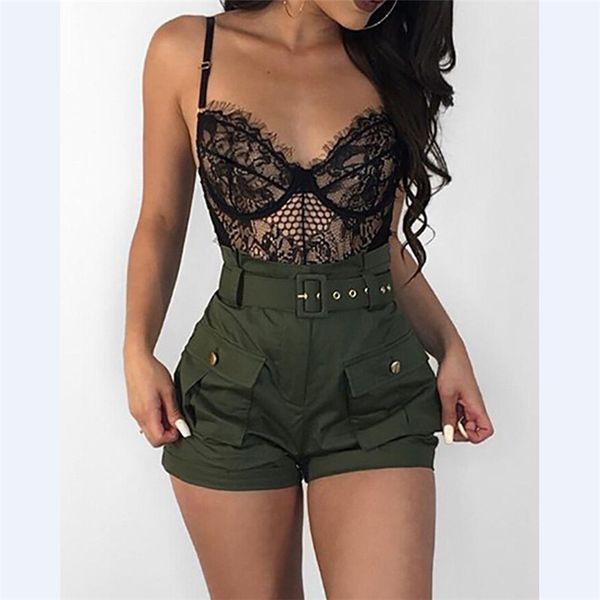 casual women a-line short pants new 2019 high waistband summer green shorts pants stylish ladies loose beach belt short trousers, White;black
casual women a-line short pants new 2019 high waistband summer green shorts pants stylish ladies loose beach belt short trousers, White;black