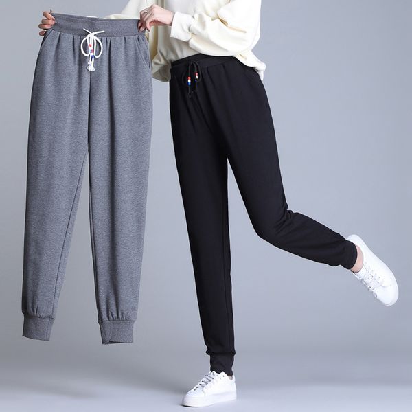 women's pants & capris woman solid spring autumn trouser female streetwear sweatpants plus size women korean style harem, Black;white
women's pants & capris woman solid spring autumn trouser female streetwear sweatpants plus size women korean style harem, Black;white