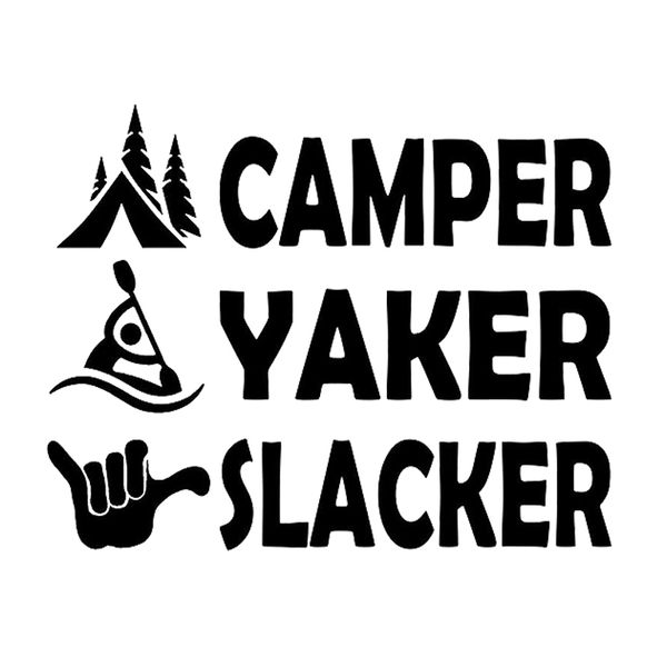 15*11.9cm camper yaker slacker camping kayak decal sticker funny car window bumper novelty jdm drift vinyl decal sticker
15*11.9cm camper yaker slacker camping kayak decal sticker funny car window bumper novelty jdm drift vinyl decal sticker
