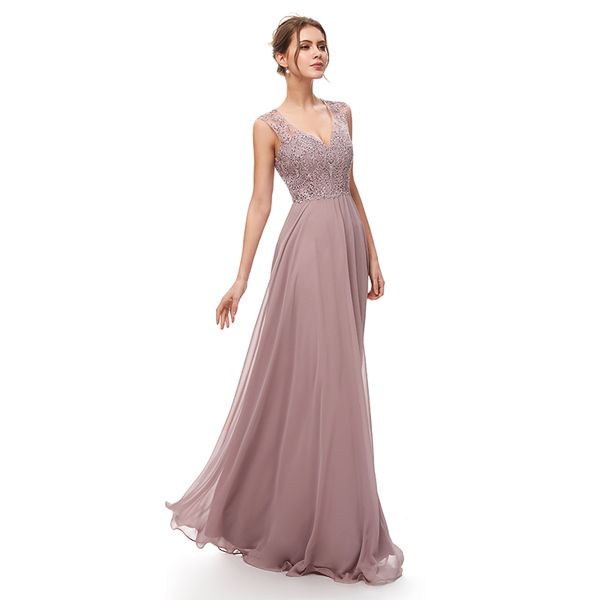 simple lace applique long evening dress 2019 floor length v-neck beaded zipper back chiffon stock prom party dresses, Black
simple lace applique long evening dress 2019 floor length v-neck beaded zipper back chiffon stock prom party dresses, Black