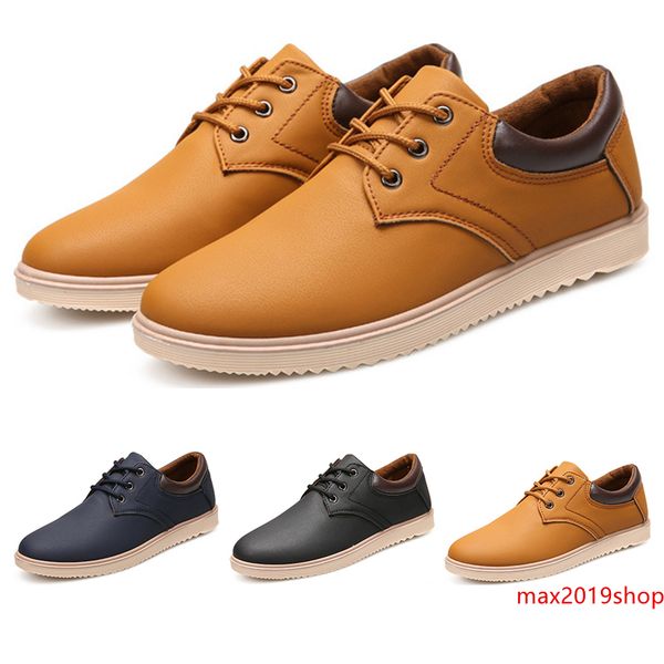 2019 whole sale work waterproof non-slip big scalp shoes men shoes casual leather shoes black blue brown designers sneakers size 39-44
2019 whole sale work waterproof non-slip big scalp shoes men shoes casual leather shoes black blue brown designers sneakers size 39-44