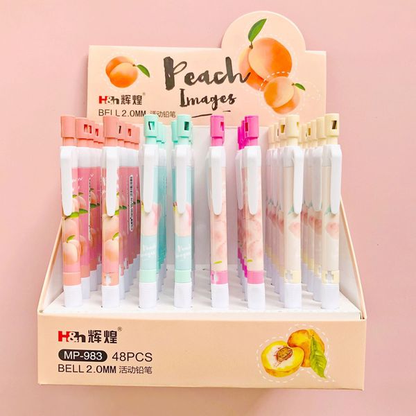 48 pcs/lot 2.0mm peach mechanical pencil creative automatic pen stationery gift school office writing supplies, Blue;orange
48 pcs/lot 2.0mm peach mechanical pencil creative automatic pen stationery gift school office writing supplies, Blue;orange