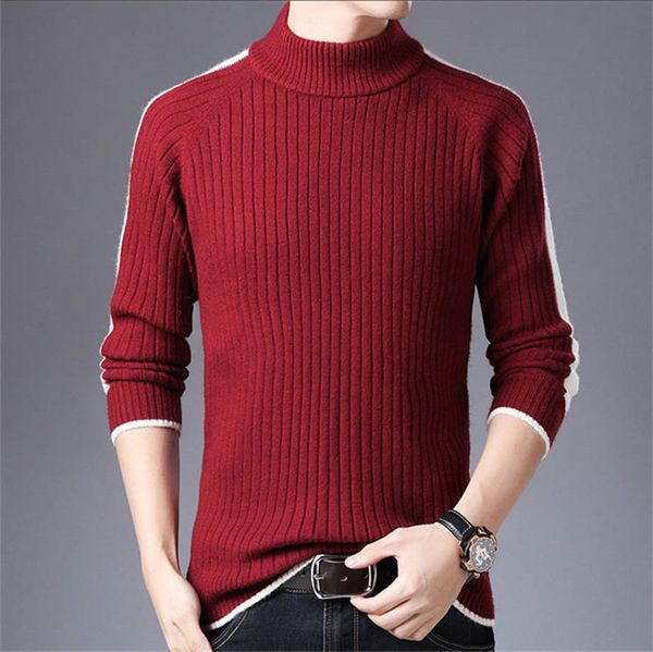 designer mens pullover sweater fashion solid high neck kniter lonf sleeve autumn winter sweater, White;black
designer mens pullover sweater fashion solid high neck kniter lonf sleeve autumn winter sweater, White;black