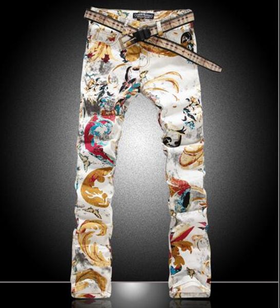men's europe america and south korea version of the new personality slim large size thin stretch printed jeans small leg trousers / 28, Blue
men's europe america and south korea version of the new personality slim large size thin stretch printed jeans small leg trousers / 28, Blue