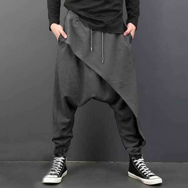 grey plus size men casual drape drop crotch harem hip-hop pants trouser baggy dancing pants gothic punk style harem men, Black
grey plus size men casual drape drop crotch harem hip-hop pants trouser baggy dancing pants gothic punk style harem men, Black