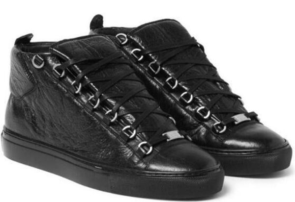 men's fashion arena high-bovine skin wrinkle crack leather lace up zapatos hombre french style sneakers kanye west shoes m189606, Black
men's fashion arena high-bovine skin wrinkle crack leather lace up zapatos hombre french style sneakers kanye west shoes m189606, Black