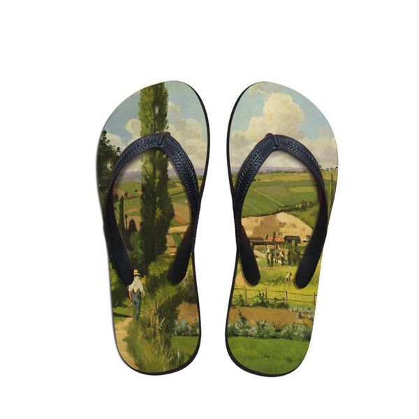 new 2019 summer outdoor beach flip flops women vogue slippers sandals lady flats shoes artist painting print camille pissarro, Black
new 2019 summer outdoor beach flip flops women vogue slippers sandals lady flats shoes artist painting print camille pissarro, Black