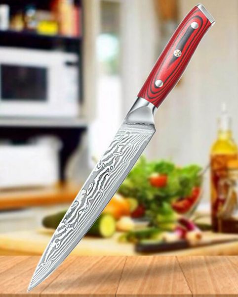 Chef's knife Damascus VG10 Utility Japanese steel master 67 layers kitchen tools Cleaver 
Chef's knife Damascus VG10 Utility Japanese steel master 67 layers kitchen tools Cleaver