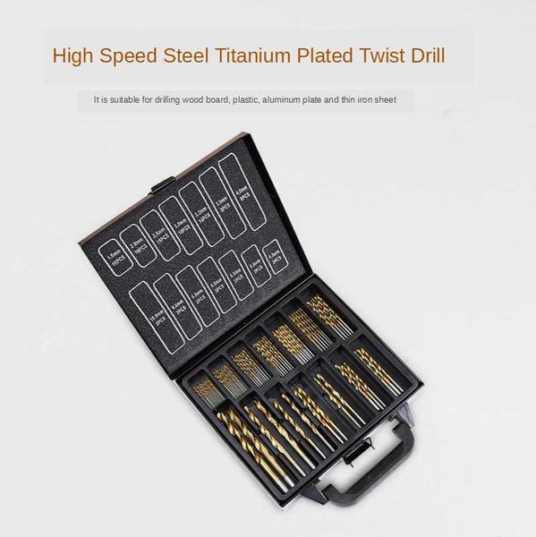 99pc titanium coated twist drill iron box high speed steel hole opener steel for woodworking plastic and aluminum hss drill bit
99pc titanium coated twist drill iron box high speed steel hole opener steel for woodworking plastic and aluminum hss drill bit