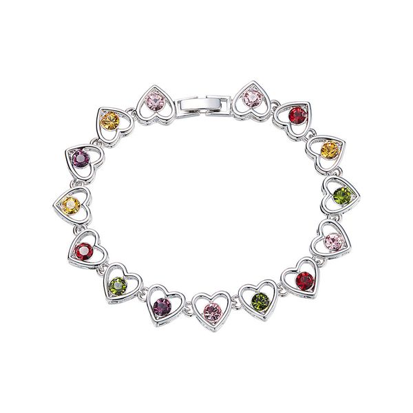 fashion- and american heart-shaped s925 sterling silver swarovski crystal bracelet, Golden;silver
fashion- and american heart-shaped s925 sterling silver swarovski crystal bracelet, Golden;silver