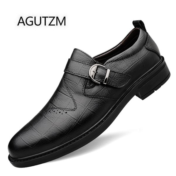 new spring autumn fashion buckle soft comfortable 100% genuine leather non-slip rubber sole men's business casual shoes, Black
new spring autumn fashion buckle soft comfortable 100% genuine leather non-slip rubber sole men's business casual shoes, Black