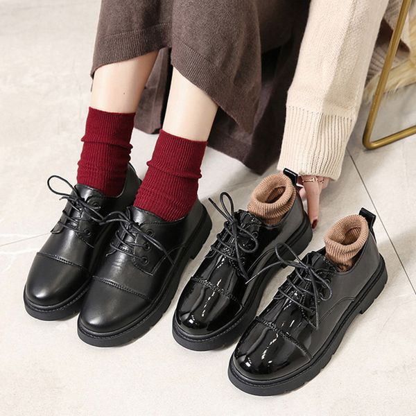 winter shoes women women's heels oxfords round toe all-match british style female footwear black flats casual sneaker on heels
winter shoes women women's heels oxfords round toe all-match british style female footwear black flats casual sneaker on heels