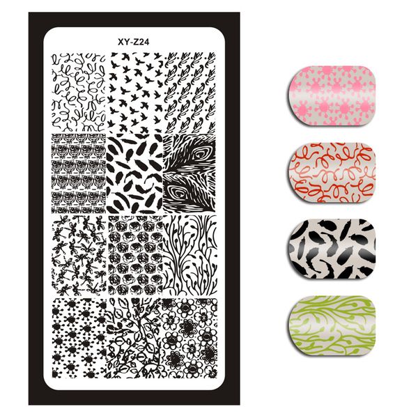 2019 new rectangle nail art stamp plates flower bird feather owl design stamping template manicure stamp image plates xyz024, White
2019 new rectangle nail art stamp plates flower bird feather owl design stamping template manicure stamp image plates xyz024, White