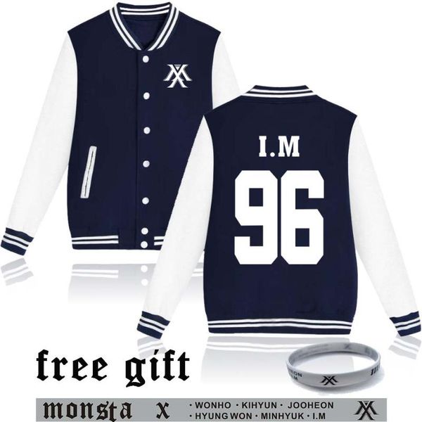 autumn new fashion monsta x member baseball jacket uniform kpop fans hoodies cotton hooded sweatshirt plus size tracksuit, Black
autumn new fashion monsta x member baseball jacket uniform kpop fans hoodies cotton hooded sweatshirt plus size tracksuit, Black
