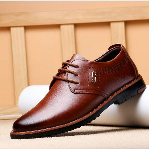 brand new spring men fashion leather casual lace up shoes flat breathable dress wedding working office shoes wa-76, Black
brand new spring men fashion leather casual lace up shoes flat breathable dress wedding working office shoes wa-76, Black