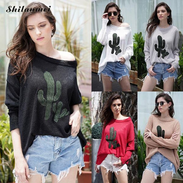 cactus print knitted sweater women o neck long sleeve pullovers sweater 2019 new fashion loose autumn pull femme women, White;black
cactus print knitted sweater women o neck long sleeve pullovers sweater 2019 new fashion loose autumn pull femme women, White;black
