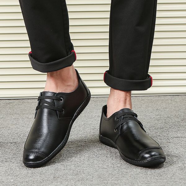 fashion leisure solid men's formal dress shoes lace-up pointed toe business oxfords med spring autumm elegant wedding shoes, Black
fashion leisure solid men's formal dress shoes lace-up pointed toe business oxfords med spring autumm elegant wedding shoes, Black