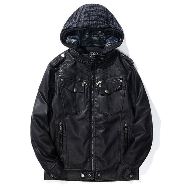 mens leather jackets male motorcycle jacket pu faux fall autumn winter hooded coat male brand clothes big plus size, Black
mens leather jackets male motorcycle jacket pu faux fall autumn winter hooded coat male brand clothes big plus size, Black