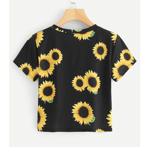 womens casual t-shirt summer o-neck short sleeve sunflower print tee streetwear tshirt women camisas mujer haut femme, White
womens casual t-shirt summer o-neck short sleeve sunflower print tee streetwear tshirt women camisas mujer haut femme, White