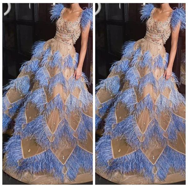2019 square neck bling bling crystal beaded blue feather a-line prom dresses celebrity gown evening party gowns custom online vestidos, Black
2019 square neck bling bling crystal beaded blue feather a-line prom dresses celebrity gown evening party gowns custom online vestidos, Black