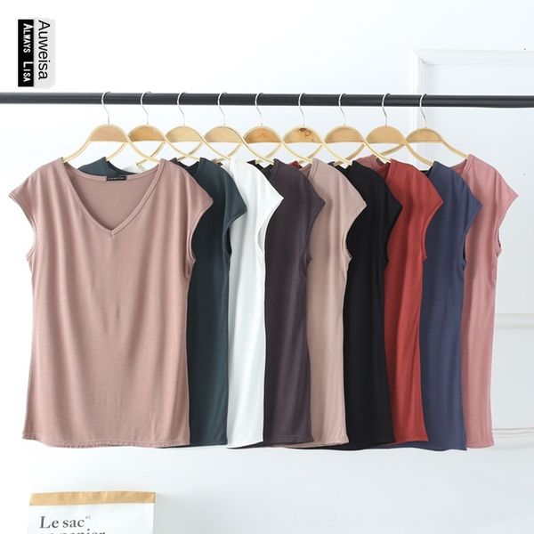 2020 modal t- women's t- shirt short loose v-neck short sleeve base shirt thin all-match solid color large size, White
2020 modal t- women's t- shirt short loose v-neck short sleeve base shirt thin all-match solid color large size, White