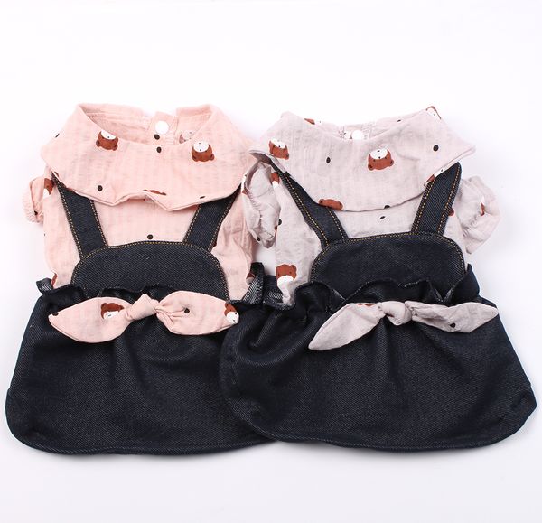 small dog pet dress shirt strap bears design cat puppy skirt spring/summer clothes apparel2 colours 
small dog pet dress shirt strap bears design cat puppy skirt spring/summer clothes apparel2 colours