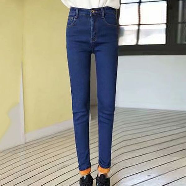 2019 winter super warm jeans for women female high waist skinny thick trousers stretch velvet denim pants streetwear plus size, Blue
2019 winter super warm jeans for women female high waist skinny thick trousers stretch velvet denim pants streetwear plus size, Blue