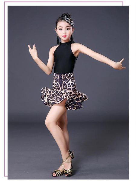 stage wear children's latin dance skirt girls' split training dress examination competition performance leopard pattern summer, Black;red
stage wear children's latin dance skirt girls' split training dress examination competition performance leopard pattern summer, Black;red