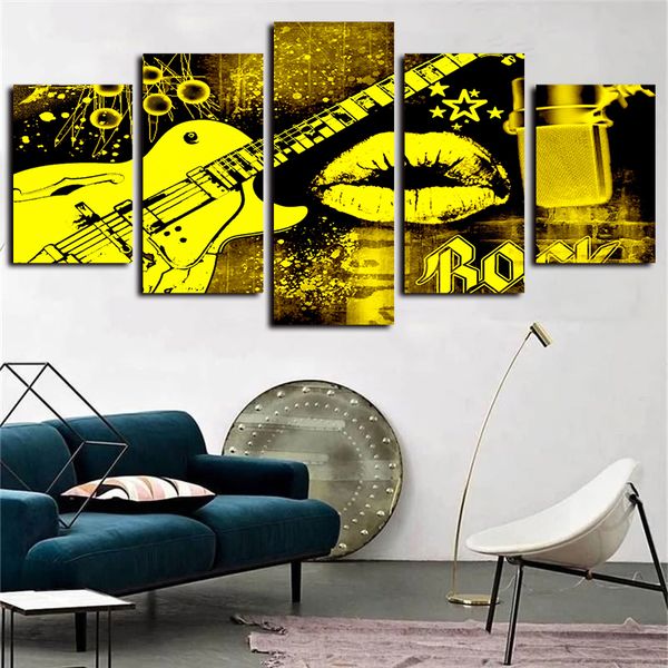 5 panels guitar paintings mouth kiss artworks giclee canvas wall art for home decor abstract poster canvas print oil painting
5 panels guitar paintings mouth kiss artworks giclee canvas wall art for home decor abstract poster canvas print oil painting