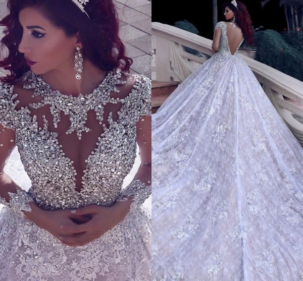 2020 luxury beading long sleeve muslim wedding dresses with long train sequined lace arabic bridal gown turke robe de mariage, White
2020 luxury beading long sleeve muslim wedding dresses with long train sequined lace arabic bridal gown turke robe de mariage, White