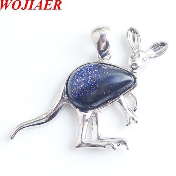 wojiaer new cute animal kangaroo pendant bead water drop natural blue sand stone fashion jewelry for women girls dn8039, Silver
wojiaer new cute animal kangaroo pendant bead water drop natural blue sand stone fashion jewelry for women girls dn8039, Silver