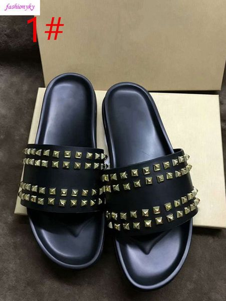 donna studded willow nail slippers designer willow nails soft bottom rubber slippers men rivet spikes flat slipperswith box, Black
donna studded willow nail slippers designer willow nails soft bottom rubber slippers men rivet spikes flat slipperswith box, Black