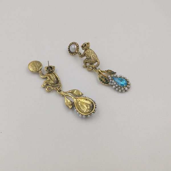 fashion- vintage crystal monkey stud earrings for women fashion jewelry pearl leaf earrings pendant bridal earring bijoux, Golden;silver
fashion- vintage crystal monkey stud earrings for women fashion jewelry pearl leaf earrings pendant bridal earring bijoux, Golden;silver