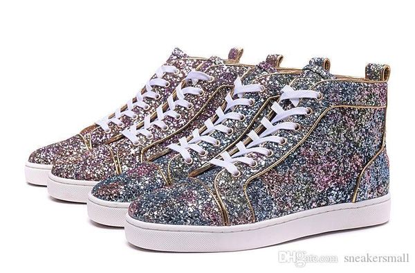 high 2016 new mens womens colorful glitter leather gold line men red bottom shoes for women designer flat casual shoes, Black
high 2016 new mens womens colorful glitter leather gold line men red bottom shoes for women designer flat casual shoes, Black