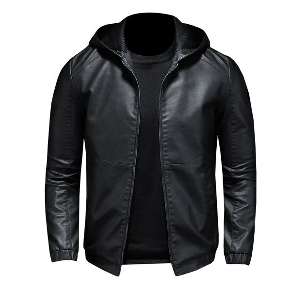 2019 men's hooded leather jacket large slim korean slim pu leather jacket men, Black;brown
2019 men's hooded leather jacket large slim korean slim pu leather jacket men, Black;brown