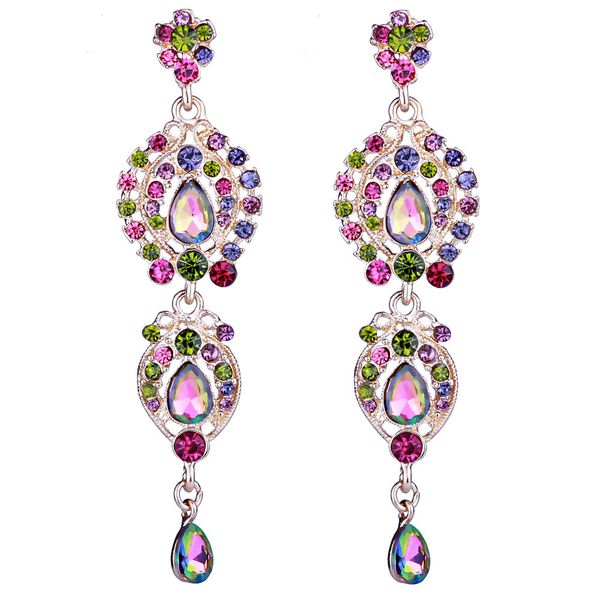 new silver plated fringe earrings women's colorful rhinestone tassels long hanging earrings chain drop earrings bijouterie, Golden
new silver plated fringe earrings women's colorful rhinestone tassels long hanging earrings chain drop earrings bijouterie, Golden