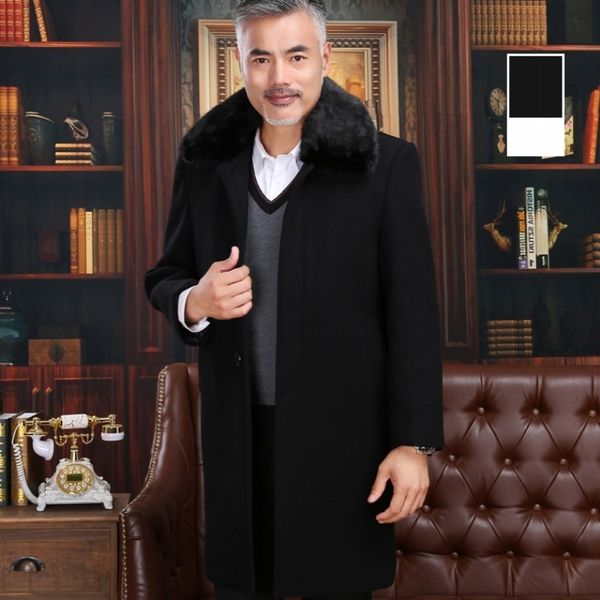 2020 winter men thick warm long wool coats oversize faux fur collar solid trench coats fleece fashion windbreaker plus size 4xl, Black
2020 winter men thick warm long wool coats oversize faux fur collar solid trench coats fleece fashion windbreaker plus size 4xl, Black