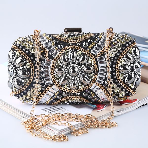 handbags gemstone evening bag retro rhinestone heavy-duty beaded cheongsam women party handbags, Black
handbags gemstone evening bag retro rhinestone heavy-duty beaded cheongsam women party handbags, Black