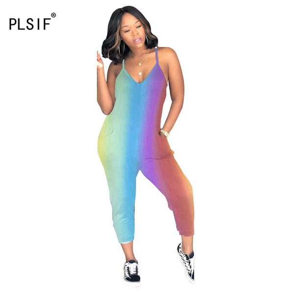 women's jumpsuits & rompers product fashion rainbow gradient color lady summer beach style v-neck spaghetti strap, Black;white
women's jumpsuits & rompers product fashion rainbow gradient color lady summer beach style v-neck spaghetti strap, Black;white