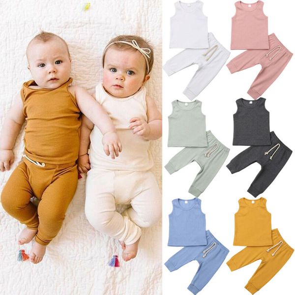 clothing sets 2pcs fashion born toddler cute baby clothes boys girls cotton fine lines vest long pants kids outfits 0-24m, White
clothing sets 2pcs fashion born toddler cute baby clothes boys girls cotton fine lines vest long pants kids outfits 0-24m, White