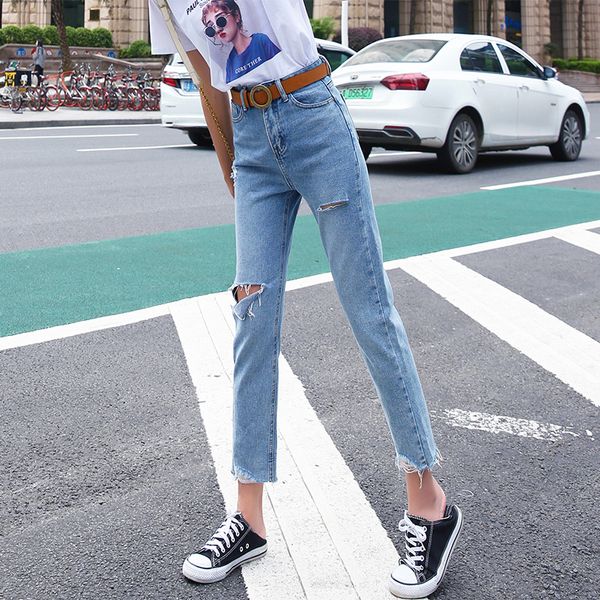loyalget summer women jeans distressed ankle denim pants jeans women tassel european style hole trousers for, Blue
loyalget summer women jeans distressed ankle denim pants jeans women tassel european style hole trousers for, Blue