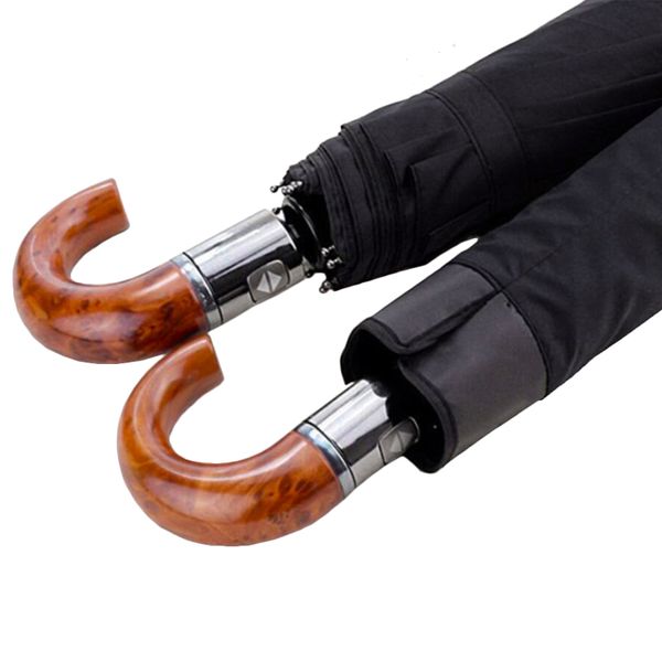 wind resistant 3fold automatic umbrella rain women leather wood handle business british style umbrella men's gift large
wind resistant 3fold automatic umbrella rain women leather wood handle business british style umbrella men's gift large