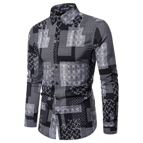 ys035 wholesale spring & autumn clothing european long sleeve shirts men's digital printing shirt, White;black
ys035 wholesale spring & autumn clothing european long sleeve shirts men's digital printing shirt, White;black