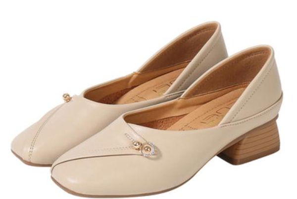 2019 women's shoes in spring and autumn with new style middle heel coarse heel round head @43, Black
2019 women's shoes in spring and autumn with new style middle heel coarse heel round head @43, Black
