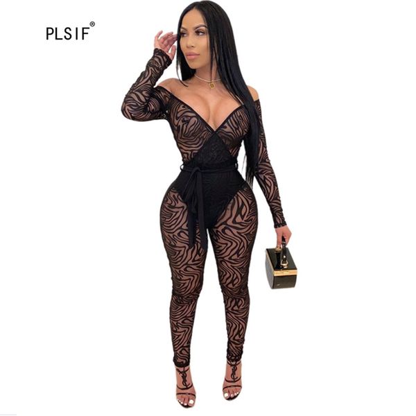 club deep v-neck sheer mesh see through lady jumpsuits one piece set skinny black lace-up catsuits, Black;white
club deep v-neck sheer mesh see through lady jumpsuits one piece set skinny black lace-up catsuits, Black;white