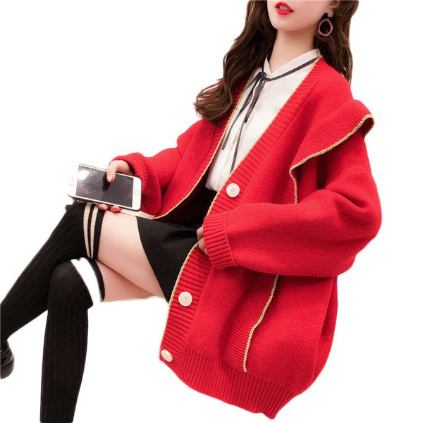 2019 new spring fashion women knit sweater harajuku loose warm cardigan female college casual long sleeve coat ruffles a87, White
2019 new spring fashion women knit sweater harajuku loose warm cardigan female college casual long sleeve coat ruffles a87, White