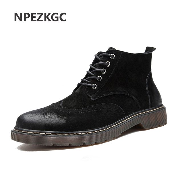 npezkgc genuine leather men boots autumn ankle boots fashion footwear lace up shoes men business casual high shoes, Black
npezkgc genuine leather men boots autumn ankle boots fashion footwear lace up shoes men business casual high shoes, Black
